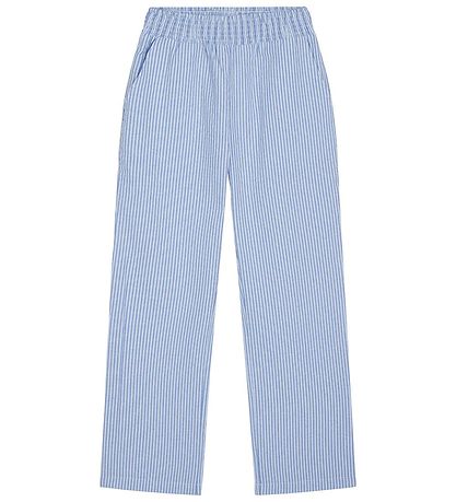 Grønt Bukser - Thea Striped - Blå