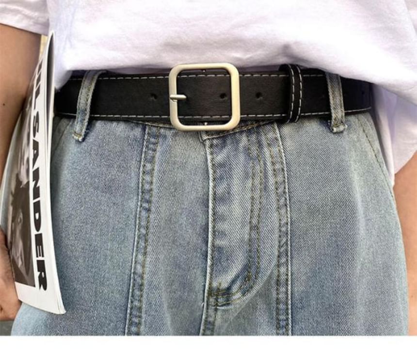 Sinlarity - Kunstleren riem met contrasterende stiksels