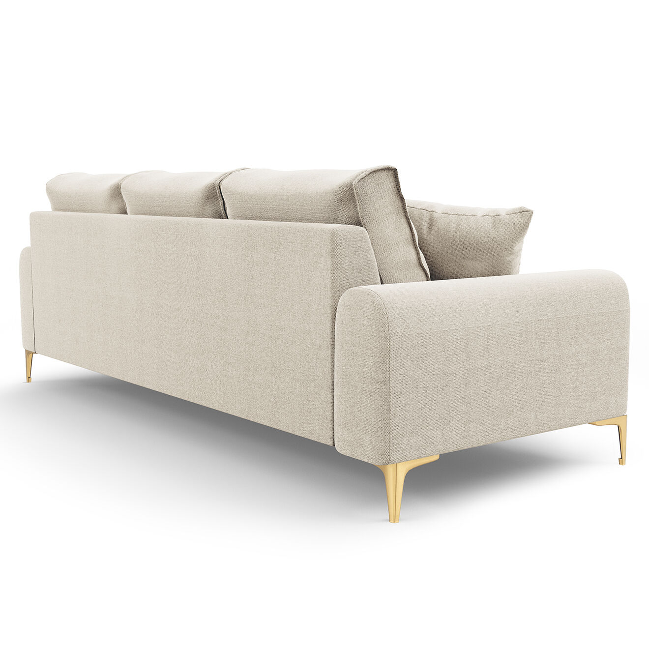 Mazzini Sofas Canapé 4 places Madara beige clair - 237x102x90 cm