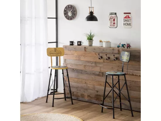 Horloge murale en bois noir d34x2h