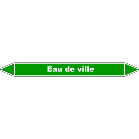Marqueur de Tuyauterie - Eau de ville - NFX 08-105 - Vinyle