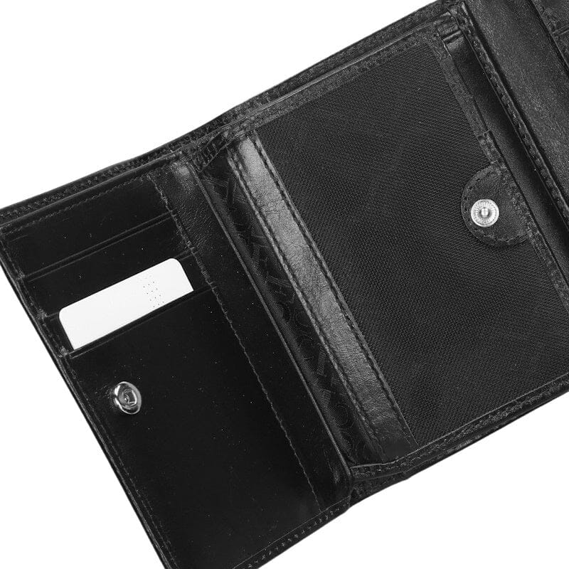 Claudio Ferrici Classico Tri-Fold Wallet Black