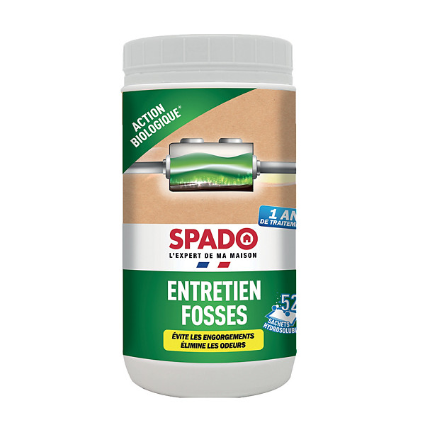 Doses pour entretien des fosses septiques Spado biologique, boîte de 52