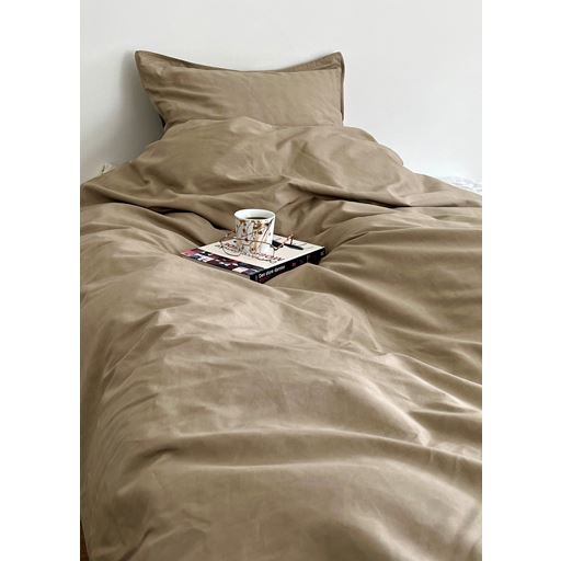 OMHU Percale Sengetøj, Mud, 140x200 cm