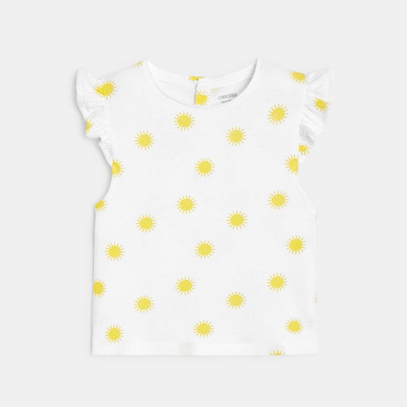 T-shirt imprimé soleil jaune bébé fille Jaune