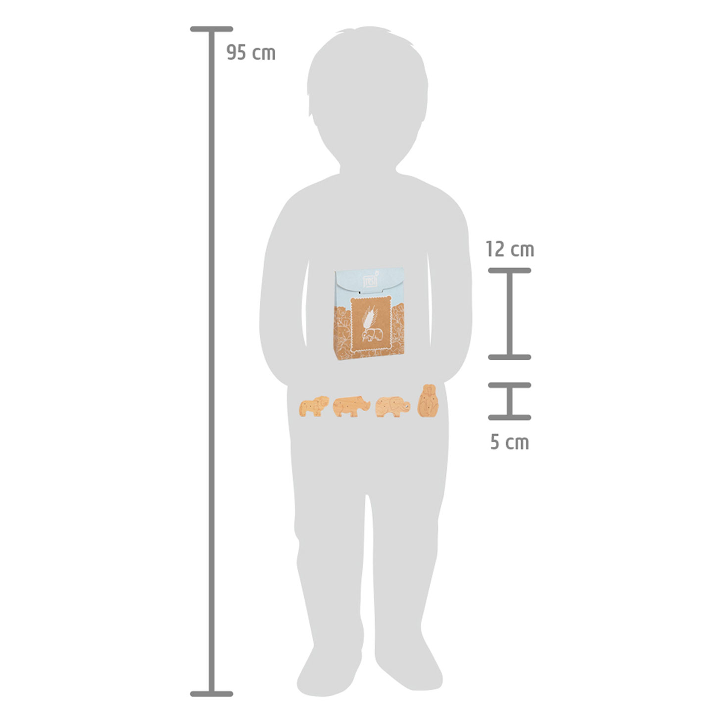 Small Foot - Houten Speeleten Dieren Crackers, 8dlg.