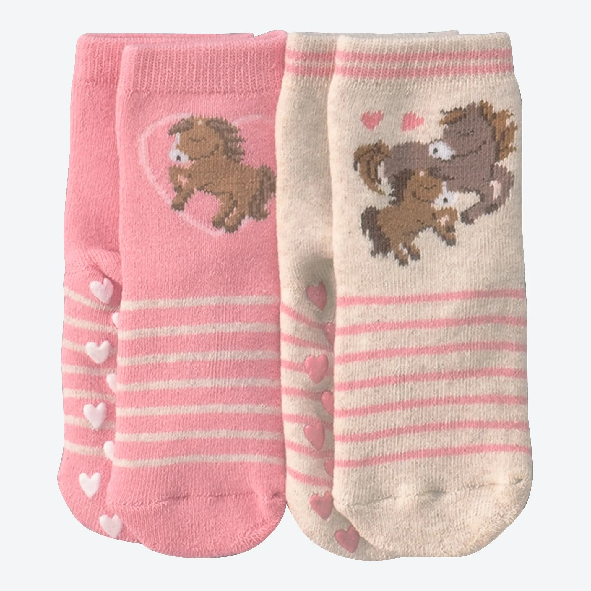 Mädchen-ABS-Socken, 2er Pack