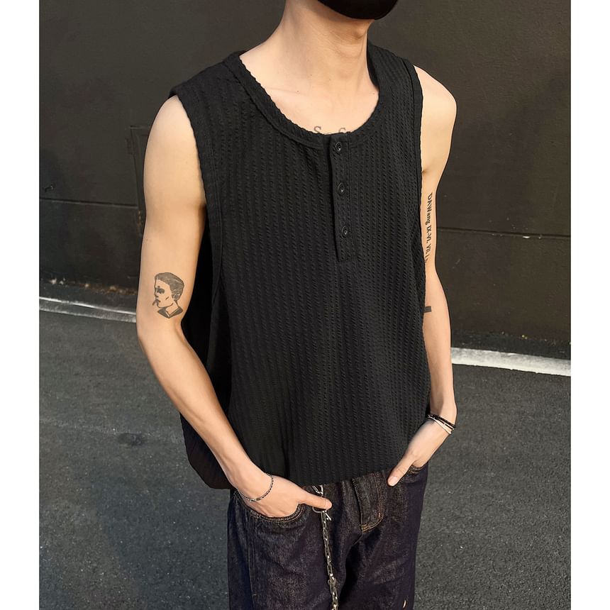 Freehop - Henley Plain Tanktop