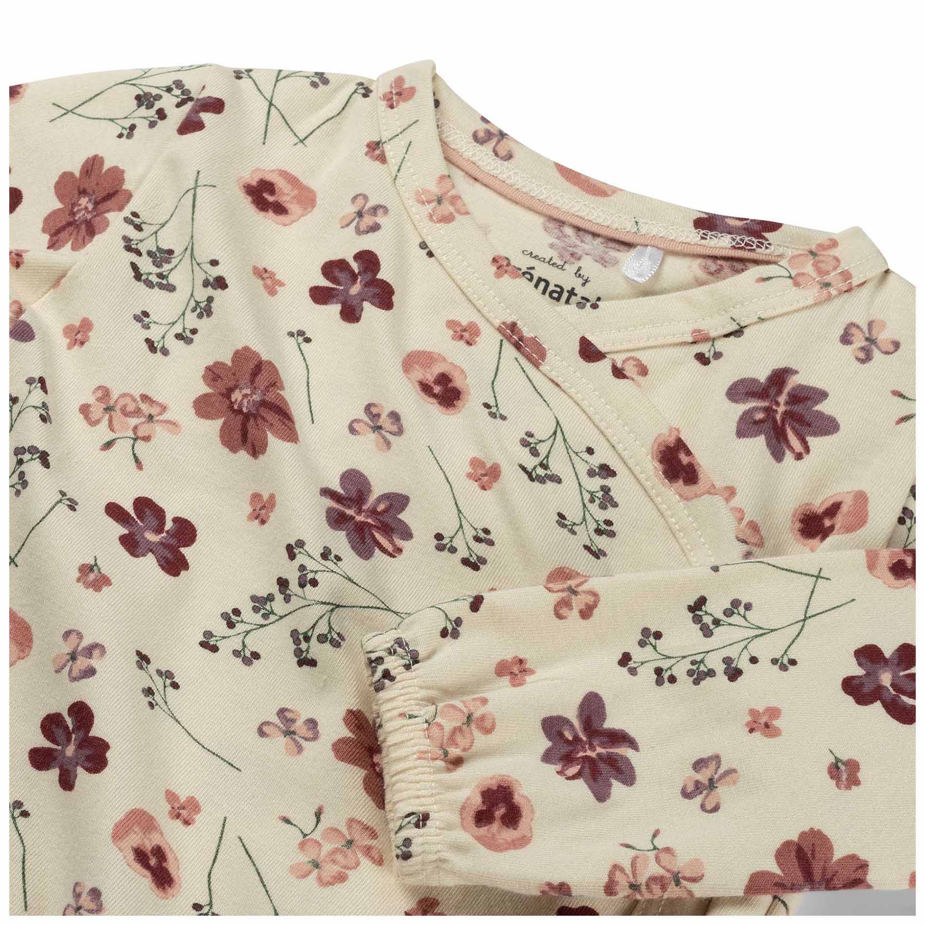 Prénatal newborn overslagshirt lange mouwen all over print beige