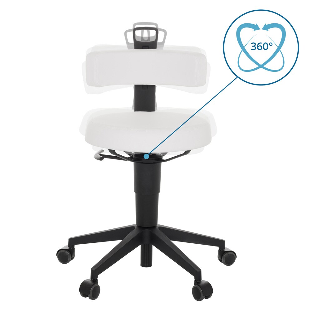 Drehhocker TOP WORK FLEX PU Kunstleder ohne Armlehnen hjh OFFICE