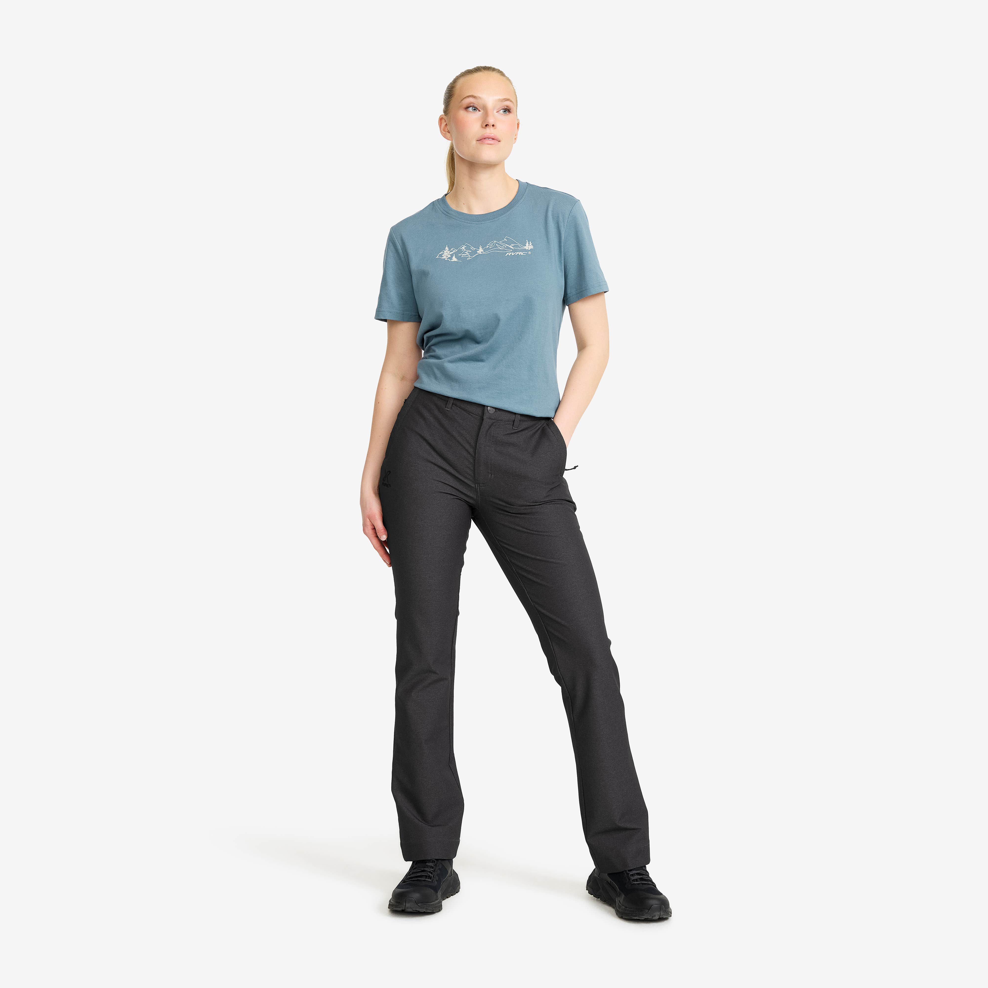 Journey High-waist Pants Dame Dark Grey Melange