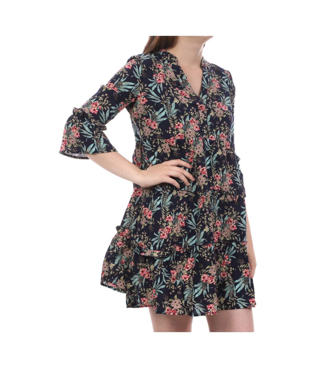 Robe Marine à fleurs Femme Vero Moda Easy