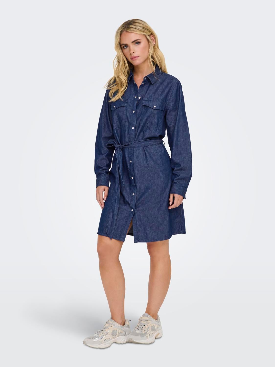 JDYKAI Kurzes Kleid Medium Blue Denim