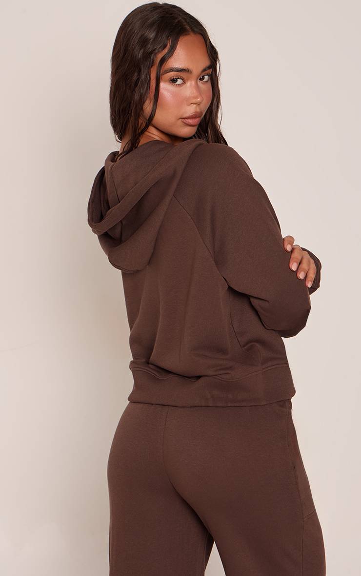 Chocolat Sweat À Casynthétiqueche Léger Col Henley En Molleton Bouclette