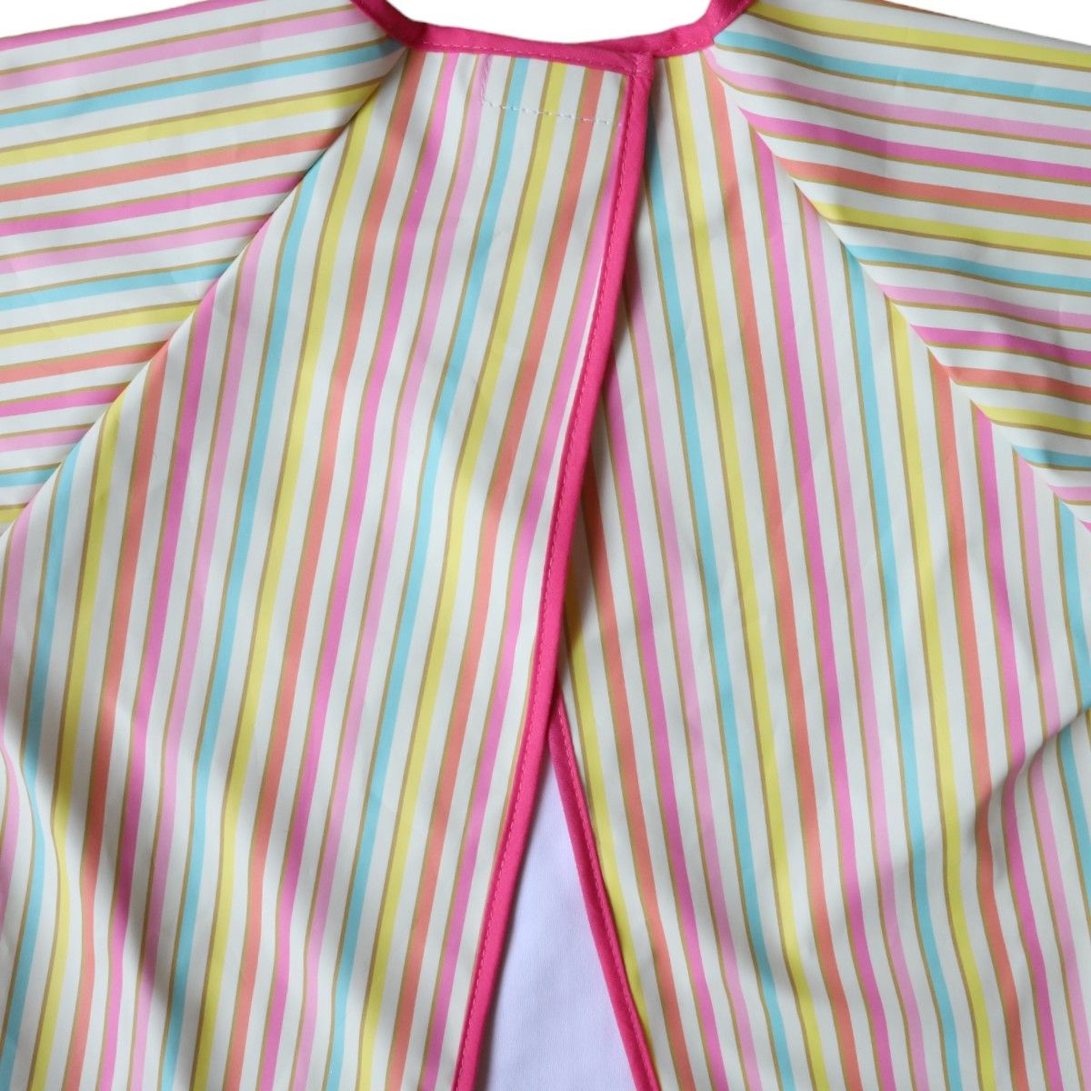 Bavoir tablier manches longues rayé multicolore 3-5 ans - Miaou Jolie saison