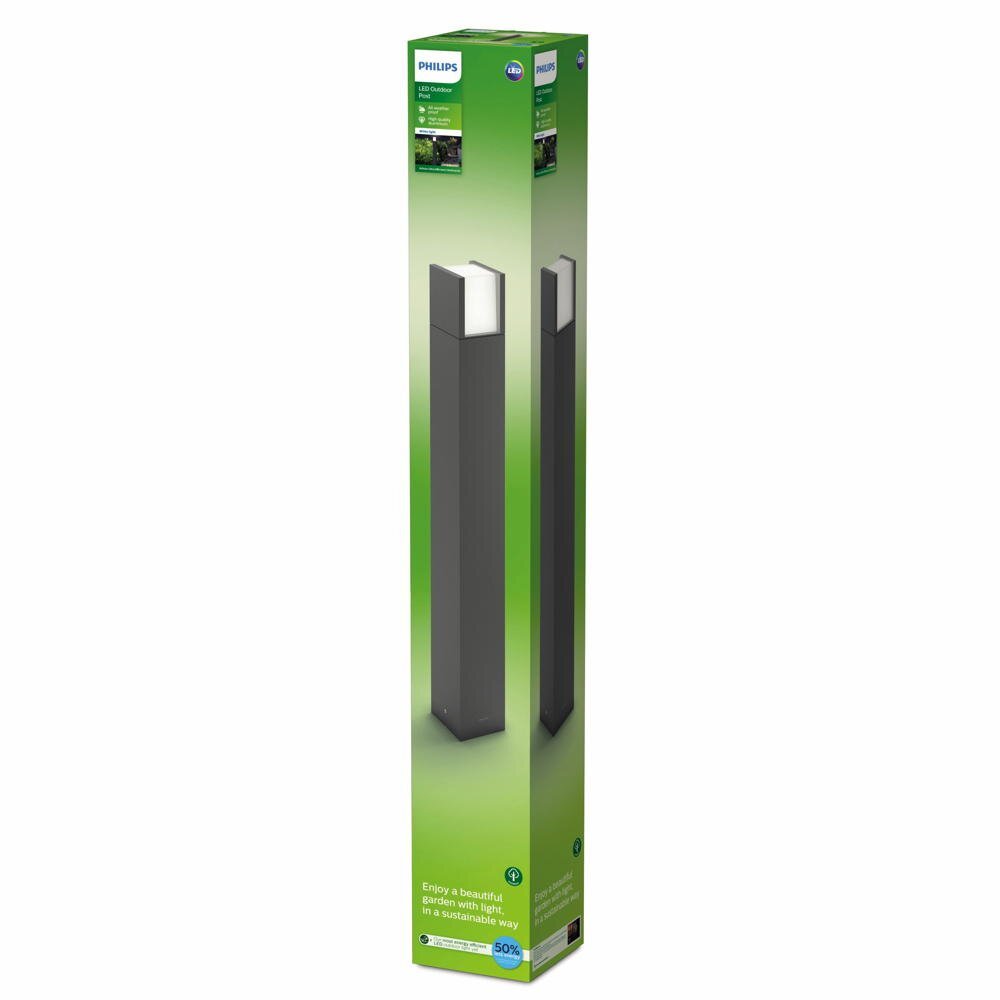 Philips LED Arbour padverlichting in antraciet, 3,8W, 800lm, IP44, 770mm
