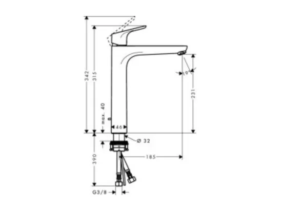 Mitigeur lavabo HANSGROHE Focus 230 avec tirette et vidage chrome + nettoyant Briochin