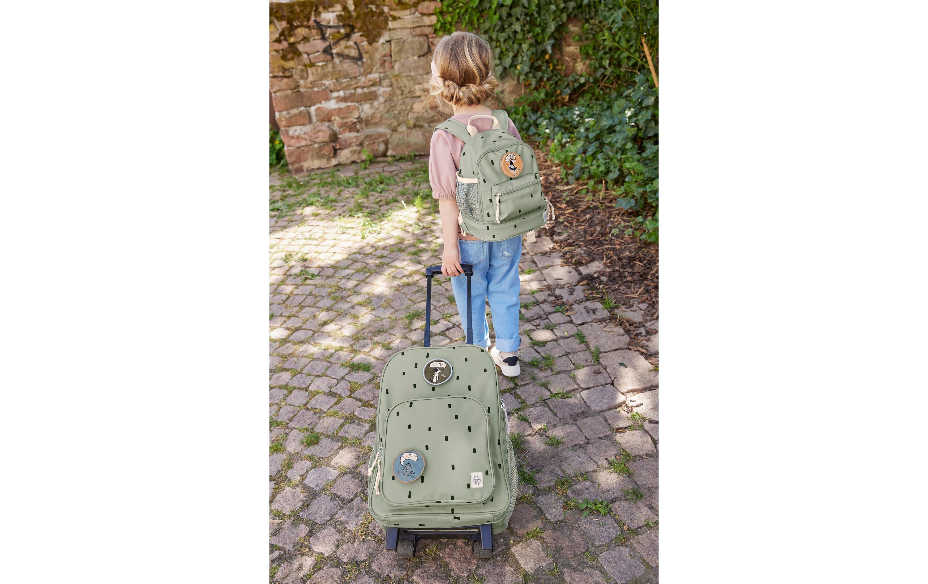 Rucksack Mini Backpack Happy Prints Light OliveWasserabweisender Kinderrucksack mit gepolsterten Schultergurten