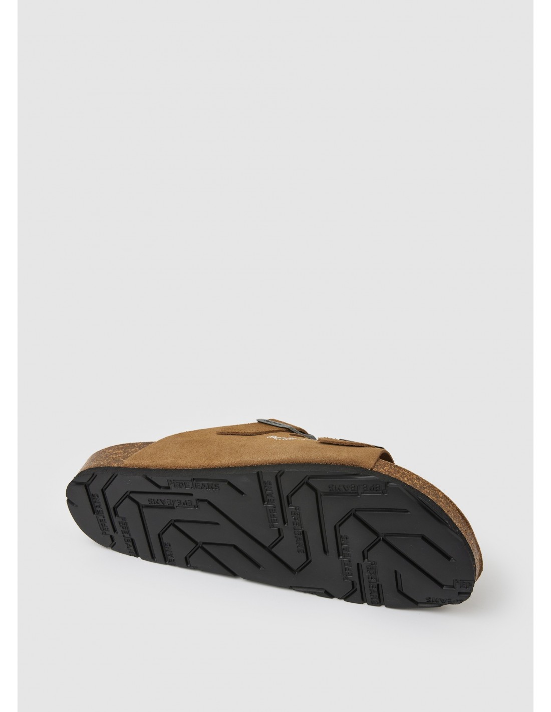pepe jeans sandales homme bio daim marron camel