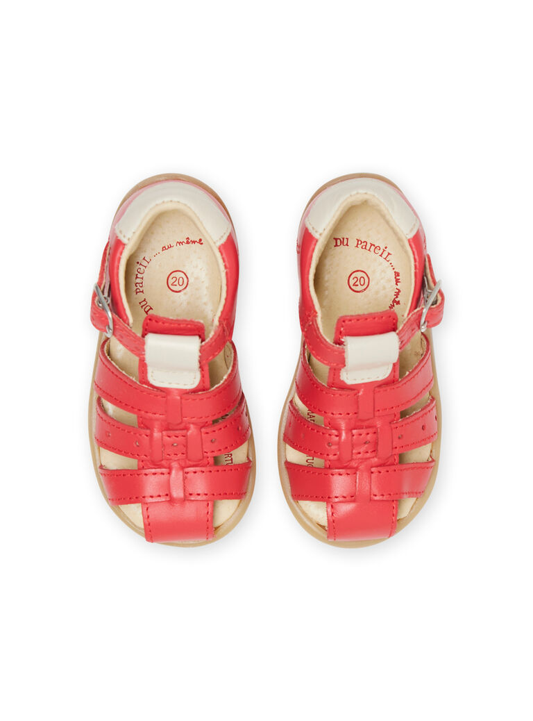 Sandales rouges bébé garçon