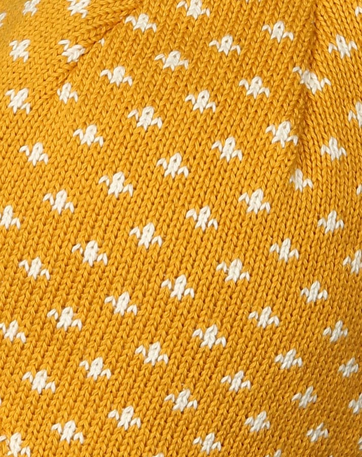 Strick-Wintermütze TIPSA in golden yellow/offwhite