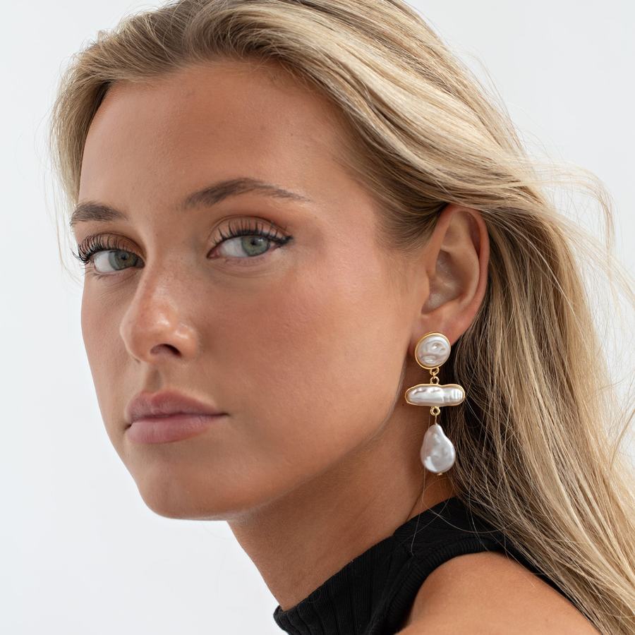 Timi Of Sweden Rivers Statement Faux Pearl Earrings