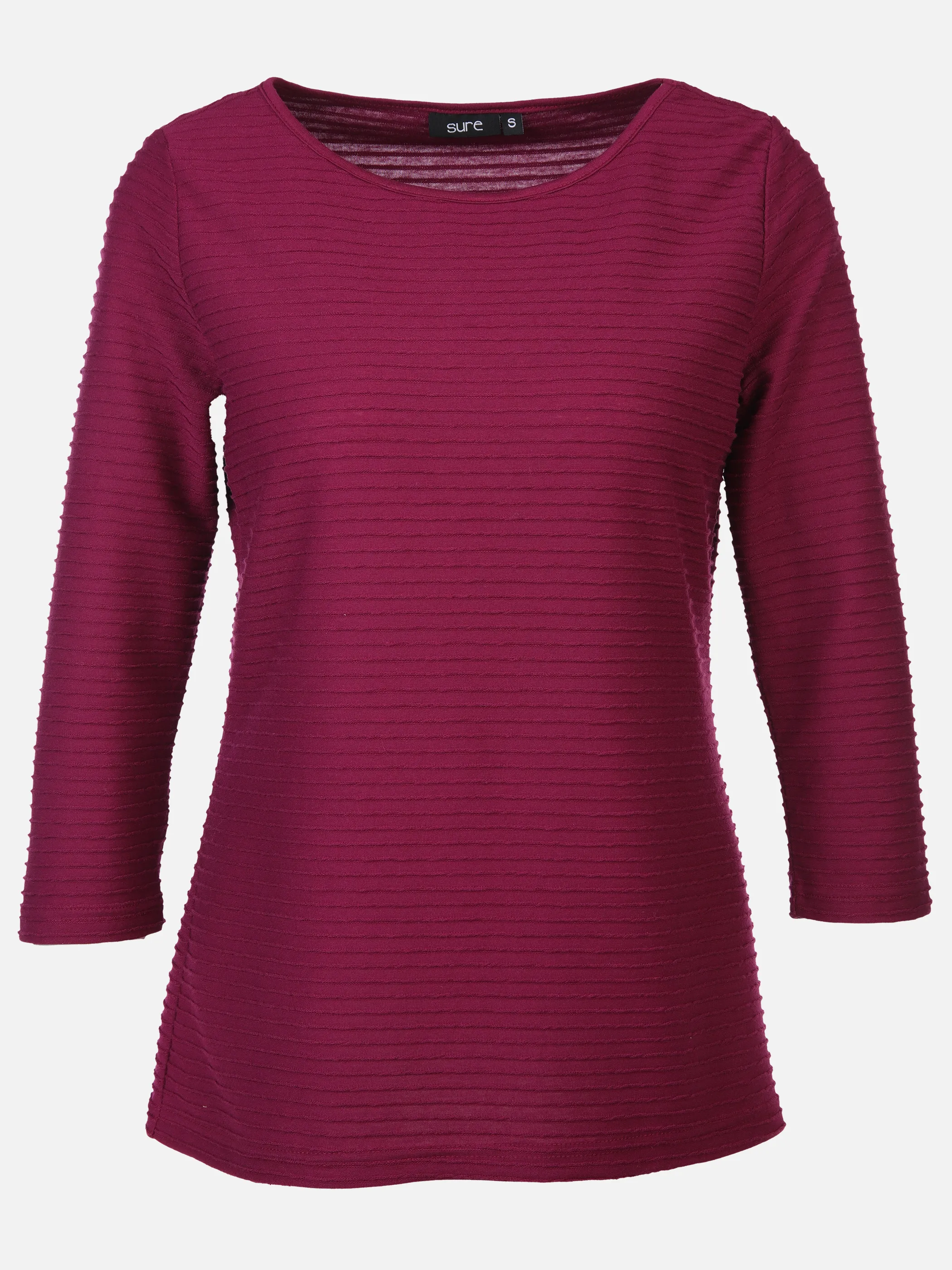 Damen Strukturshirt mit 3/4 Ärmel