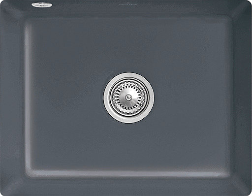 Évier sous-plan en céramique 1 cuve à encastrer Villeroy & Boch Subway anthracite mat