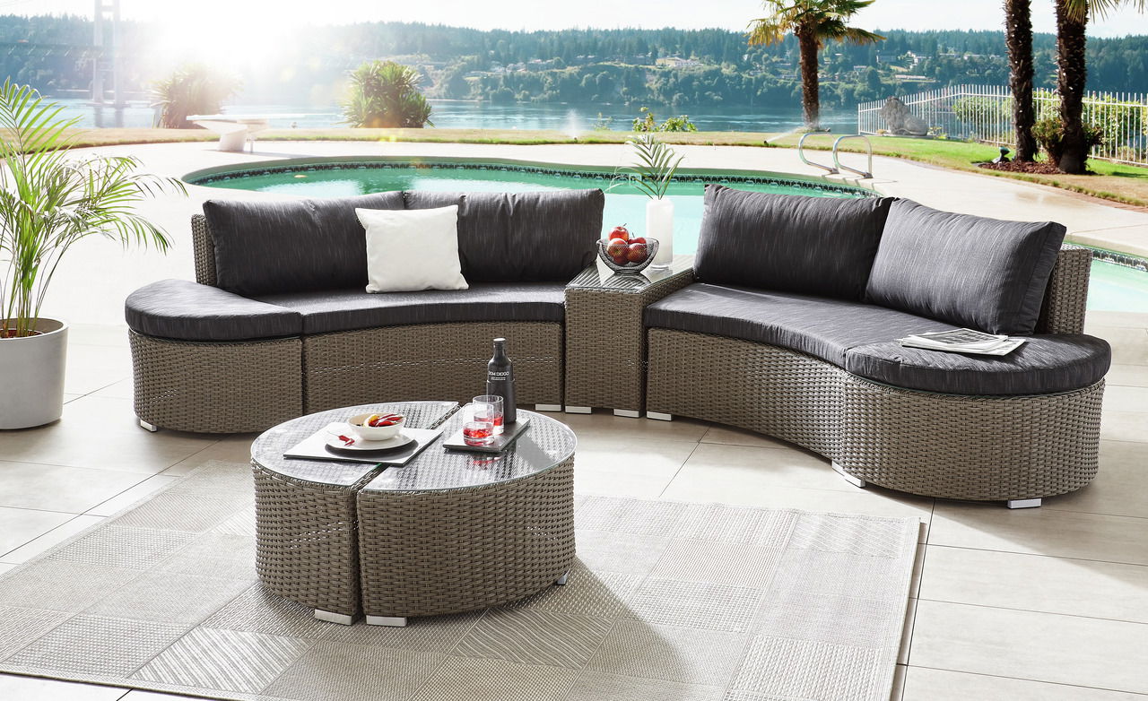Ambia Garden Seitentisch MONACO SMOKY