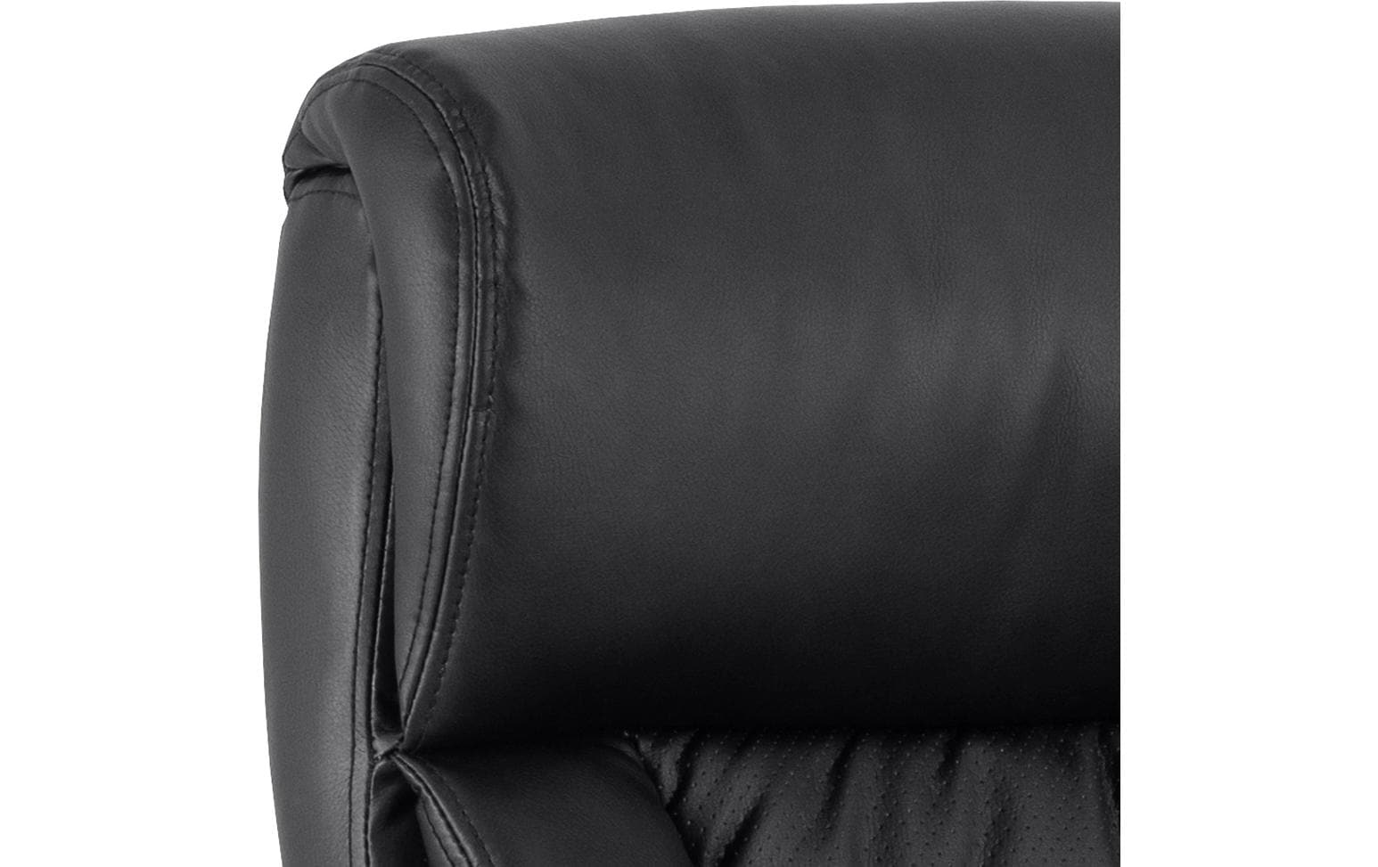 Bürostuhl Benson, mit Polsterrücken und Armlehnen, Schwarz<br>Schreibtischstuhl im Leder look