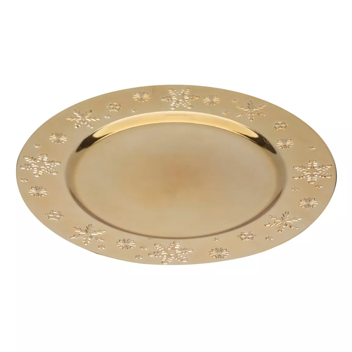 Lot de 12 dessous d'assiette Flocon Or