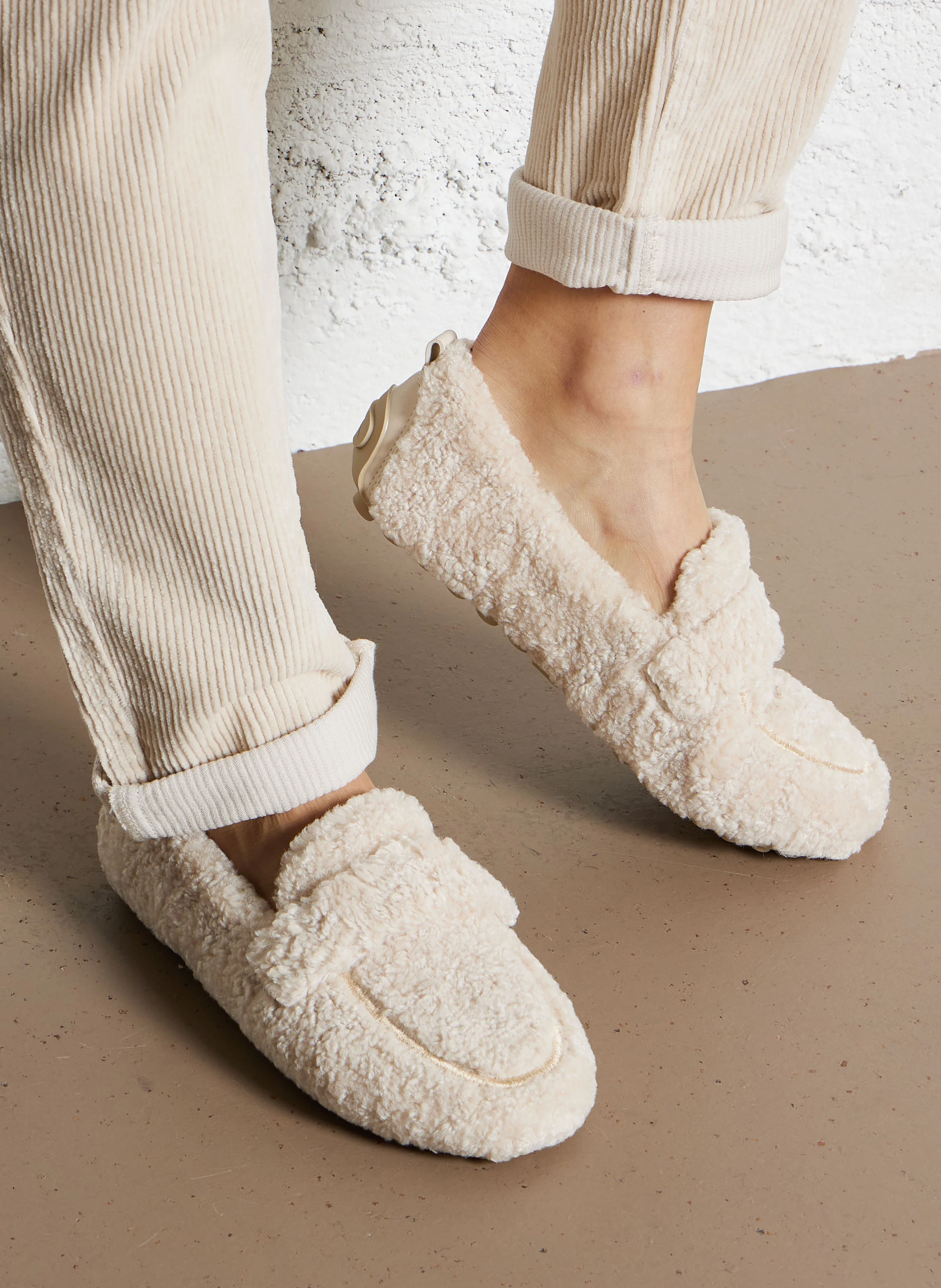 RALPH - Chaussons en sherpa| Blanc