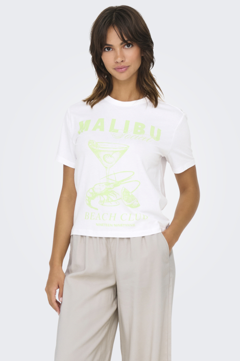 Only witte dames t-shirt