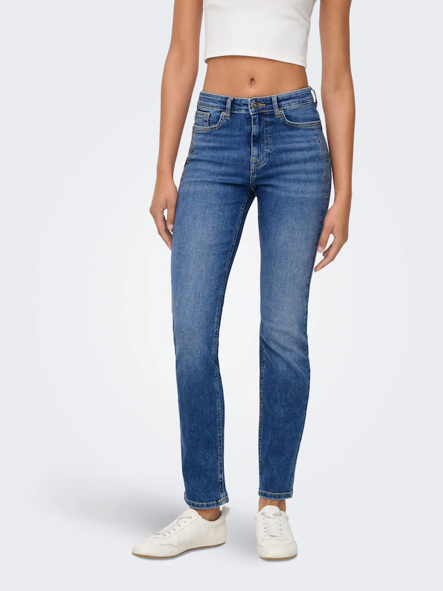 ONLY Slim-fit-Jeans »ONLSUI MID SLIM RHINESTONE DNM TAI«