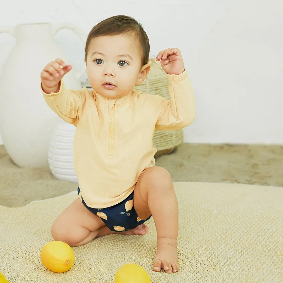 Petit Lem Maillot UV Manches Longues 2 Pièces Citron 6-24mois