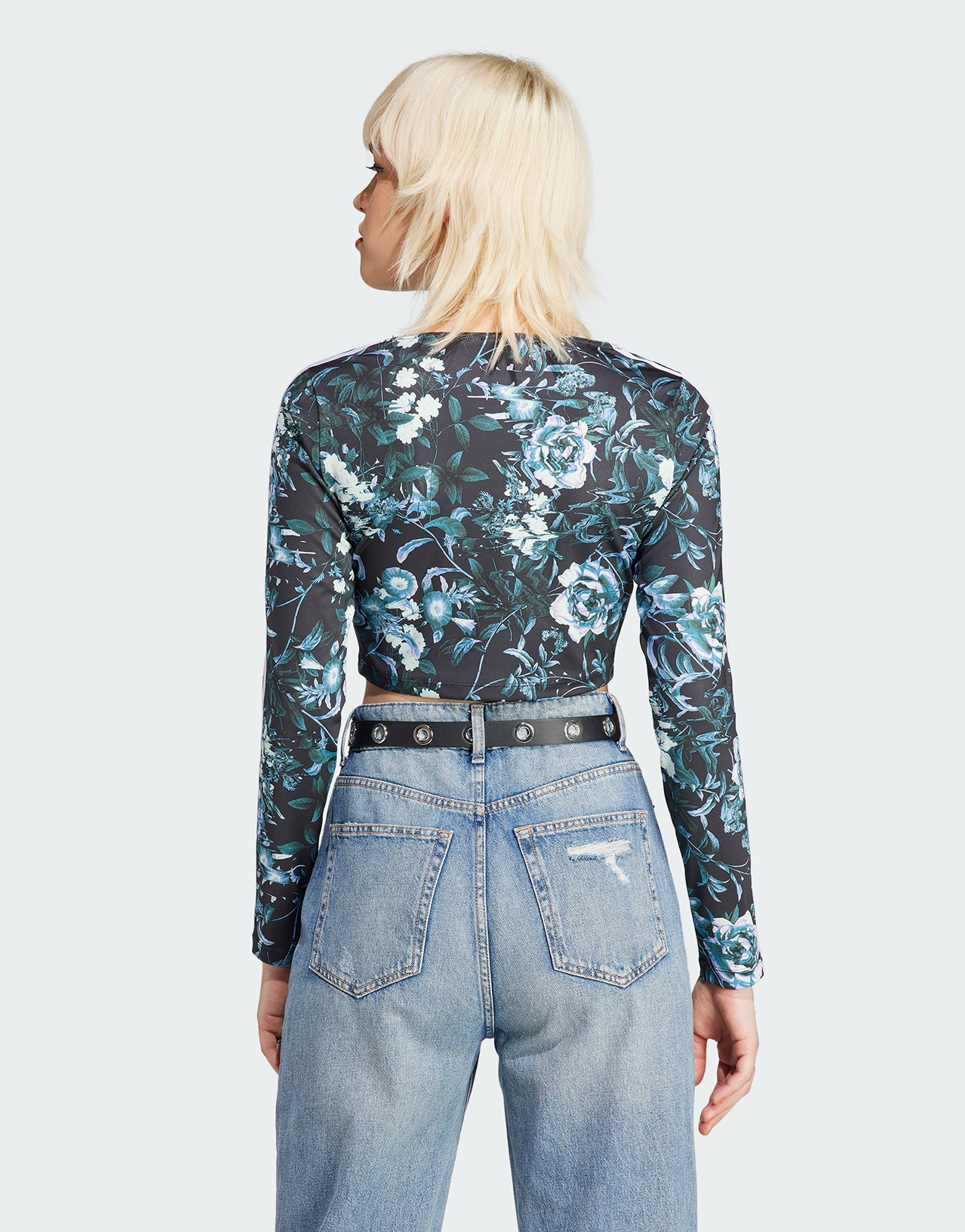 adidas Originals Haut à manches longues imprimé floral intégral