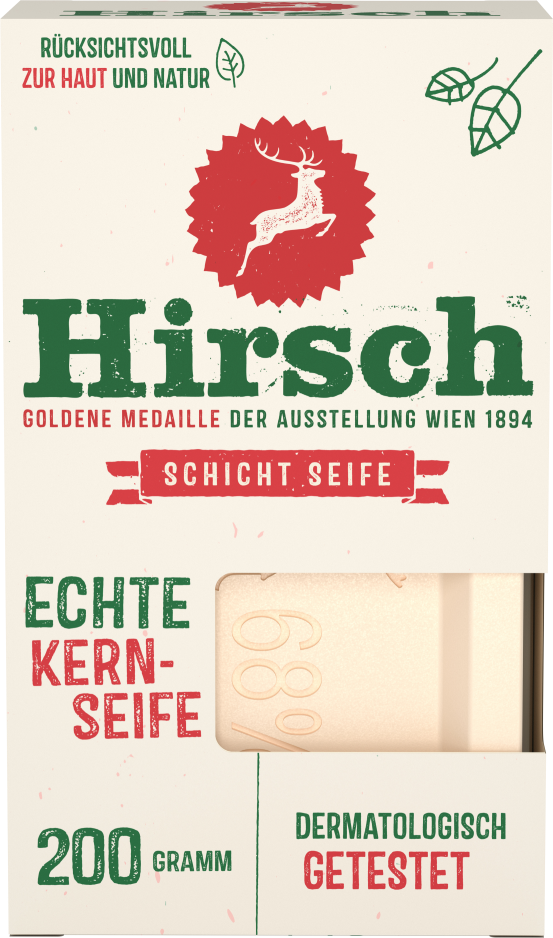 Hirsch Kernseife<br>200 g, Karton, fest
