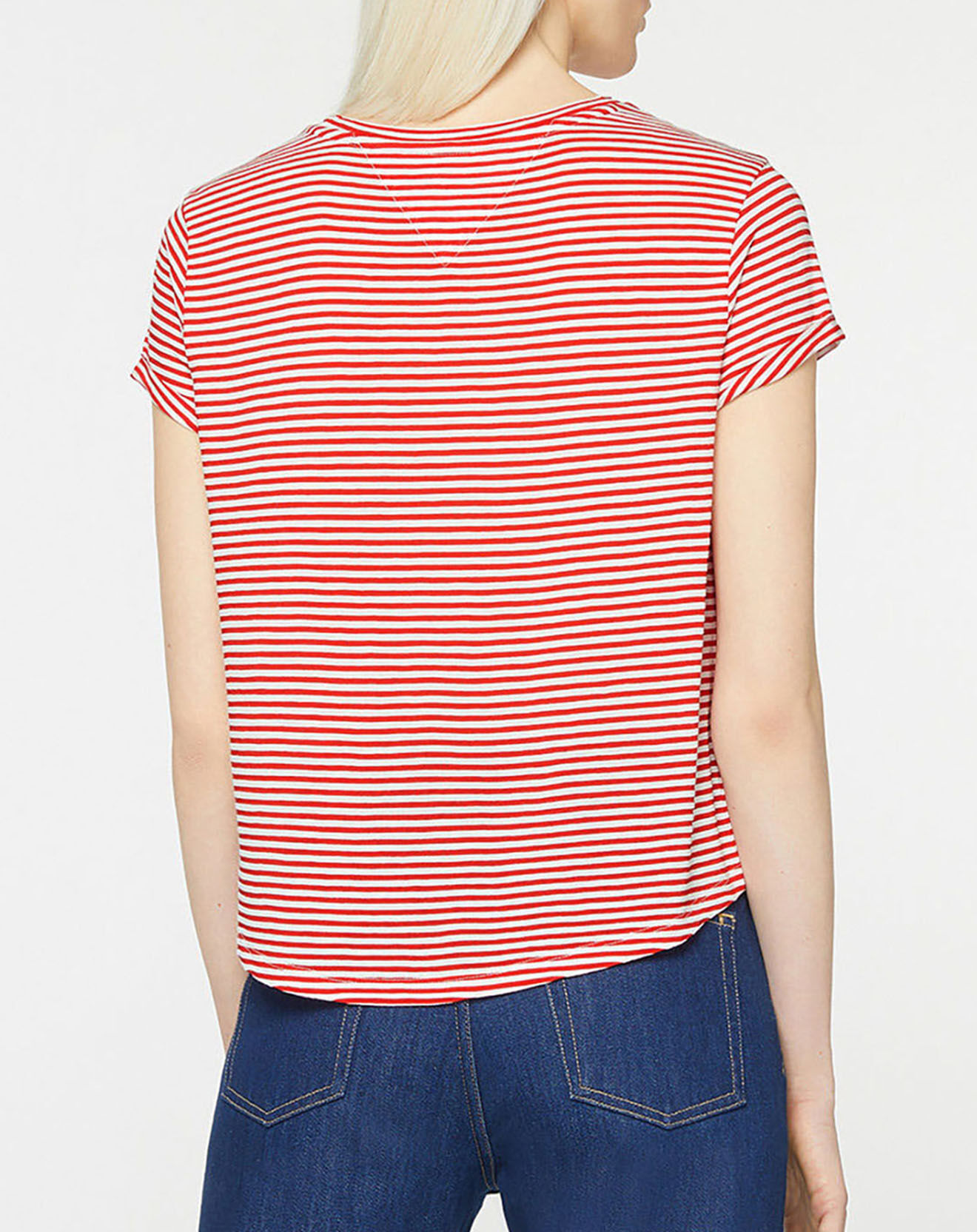 Tommy Jeans T-Shirt relaxed à rayures rouge/blanc
