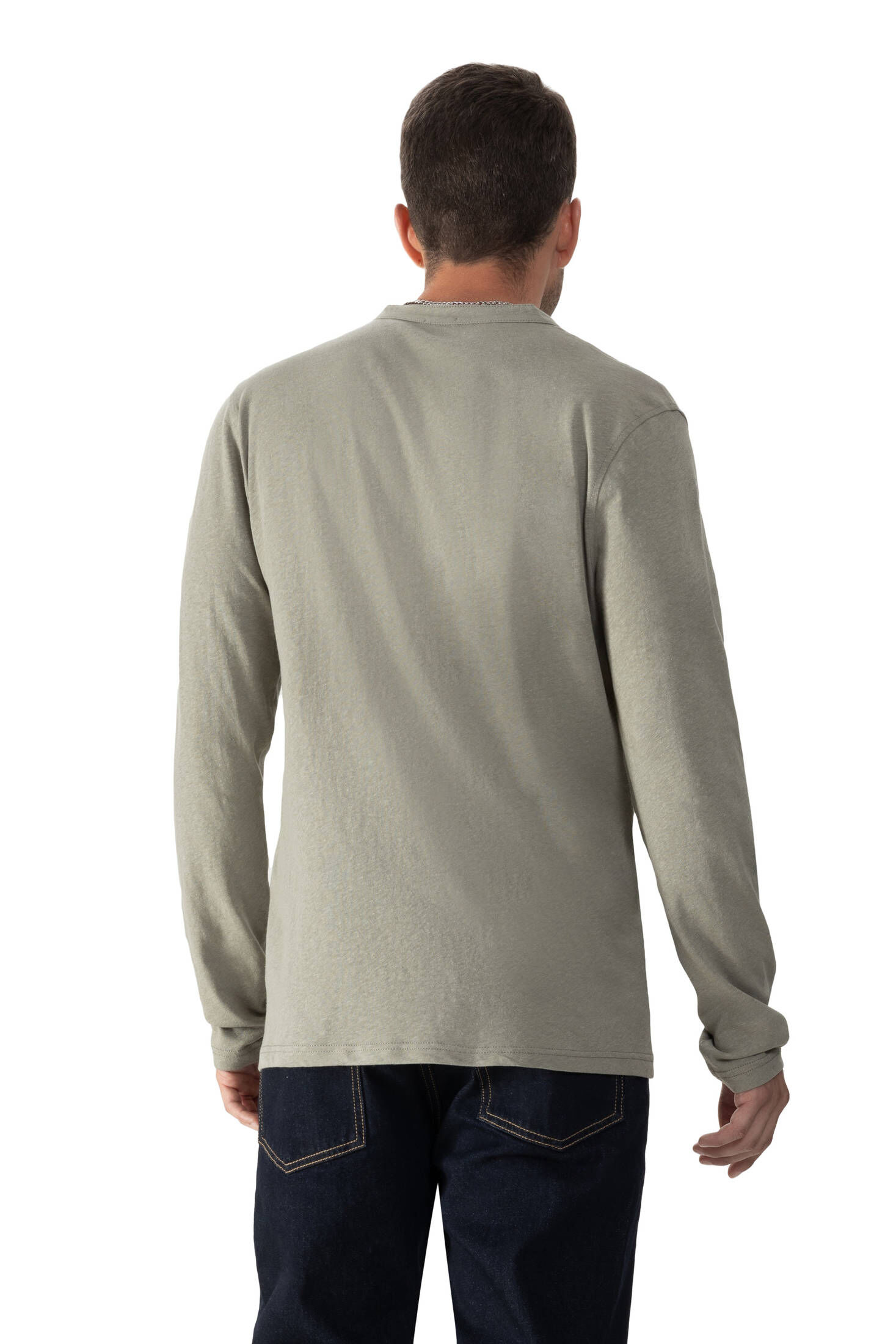 mey| Herren Henley-Shirt Serie Linen