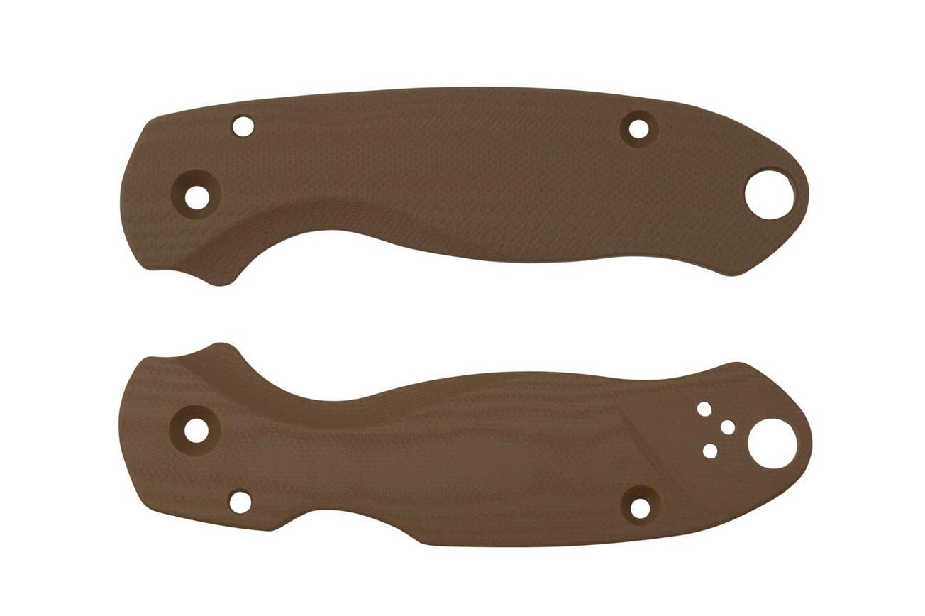 Flytanium Spyderco Para 3 Scales, Lotus Earth Brown G10