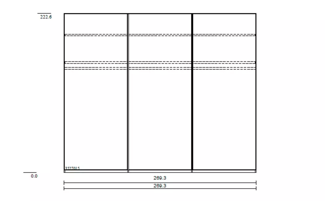 Schwebetürenschrank Concept Me 270 x 223 cm
