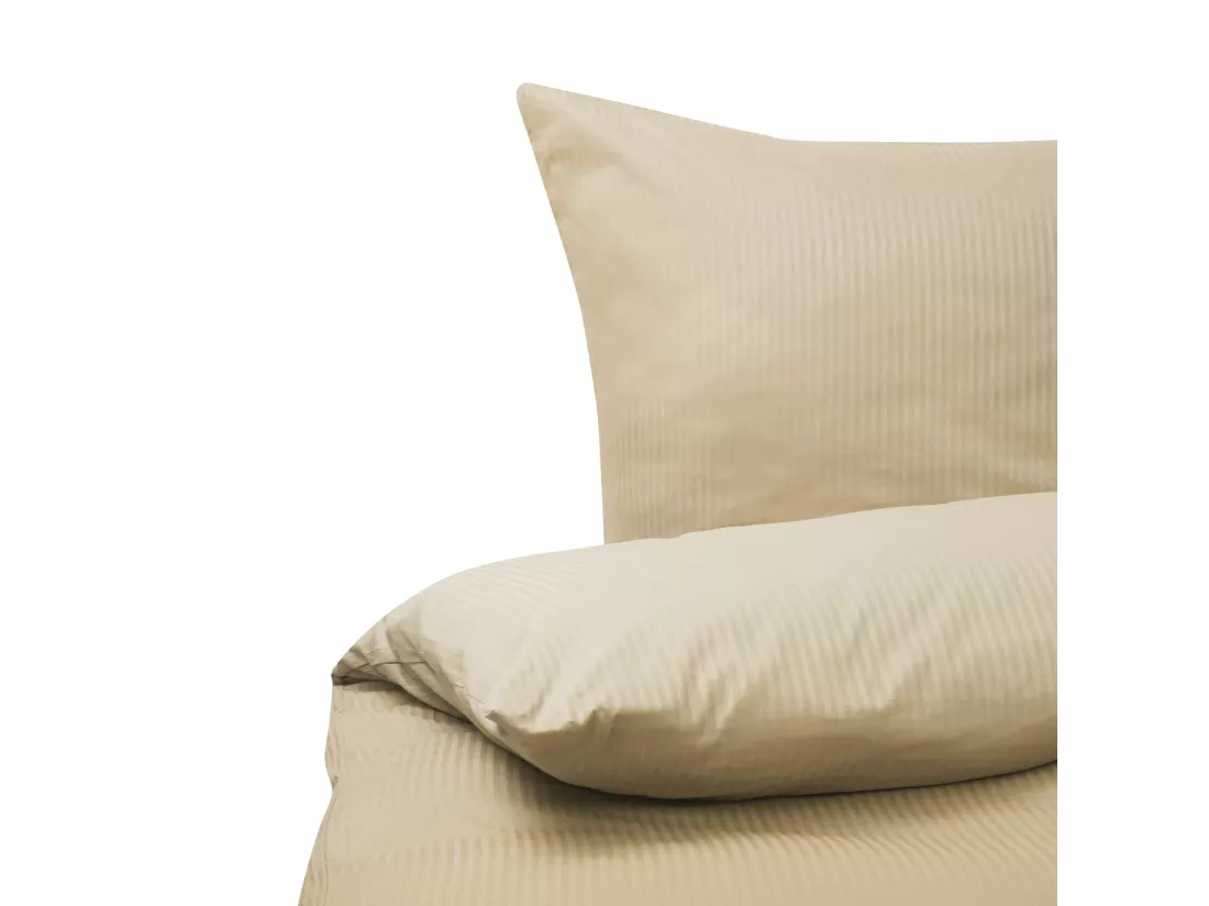 Ensemble de housses de couette AVONDALE Satin de coton 220 x 240 cm Beige
