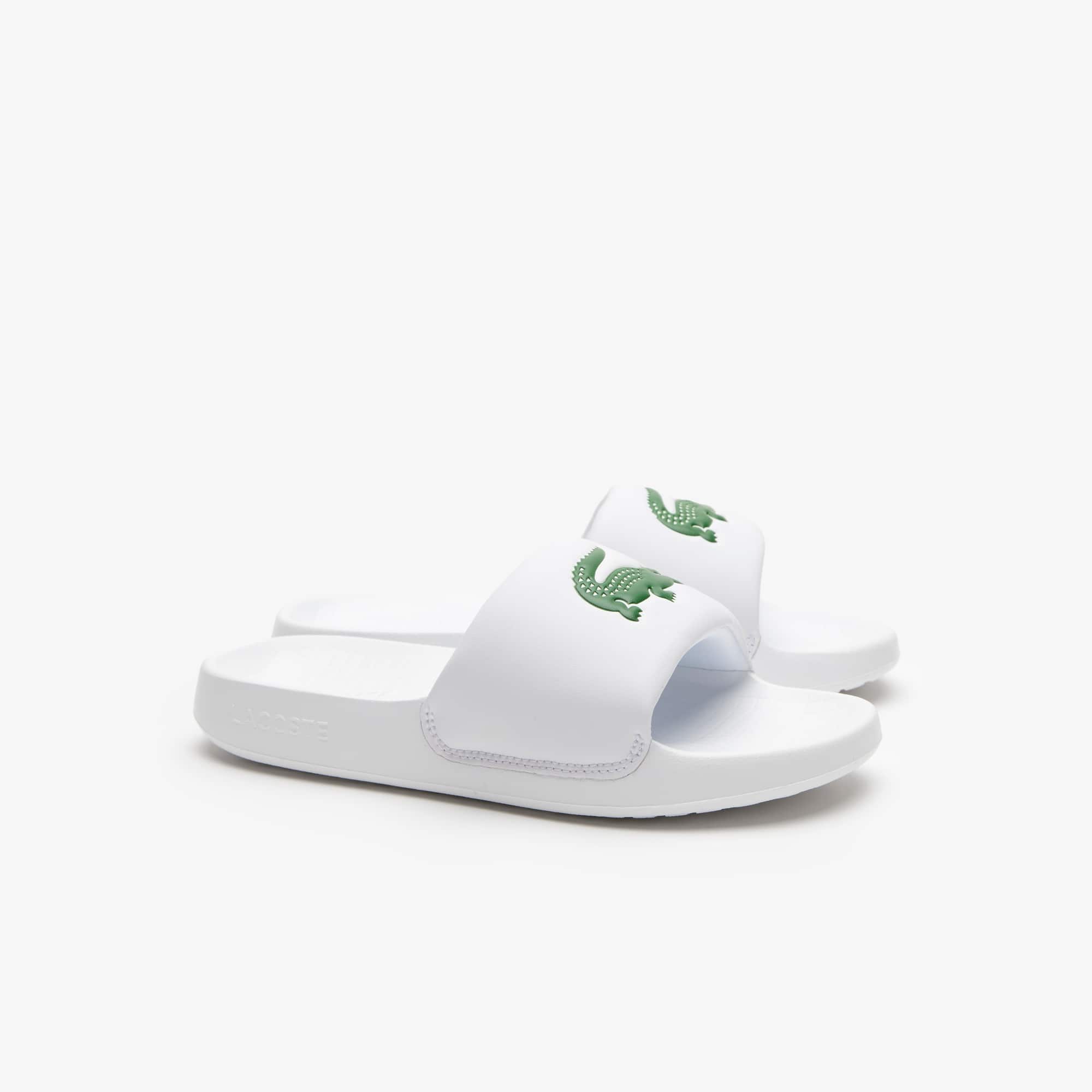 Claquettes Croco 1.0 junior Lacoste en synthétique Claquettes & Sandales - Blanc - Lacoste - Enfant
