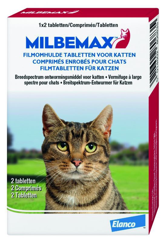 Milbemax  Tablet - Ontwormen Kat - 2 Stuks - M