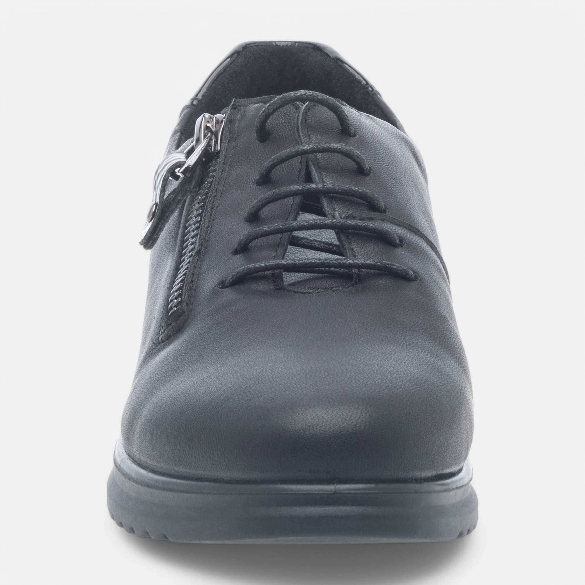Baskets basses Femme en cuir noir