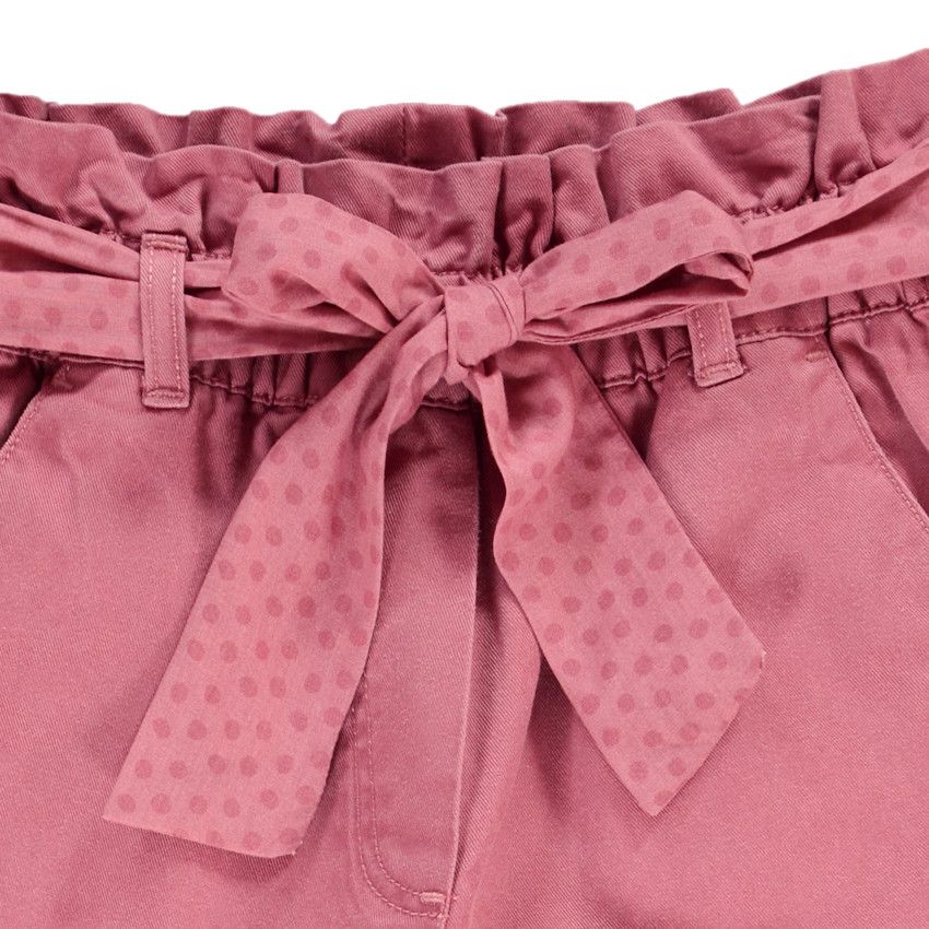 Pantalon en tencel avec ceinture à nouer - Multicolore