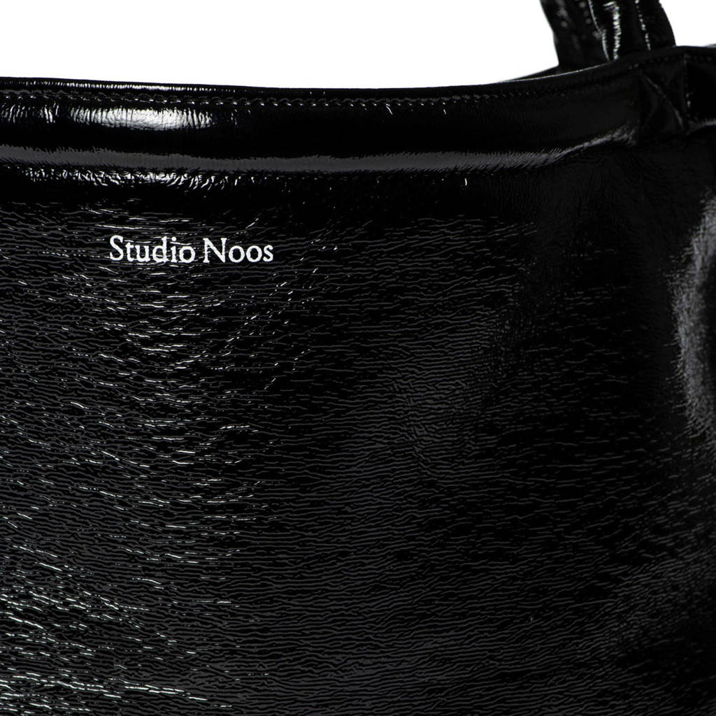 reversible luiertas Teddy Lacquer Mom Bag zwart/donkergrijs