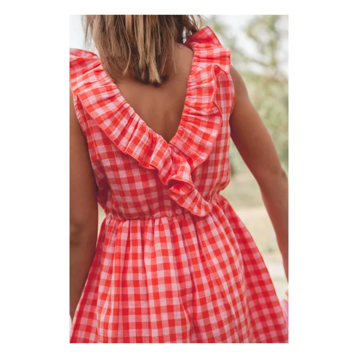 Marlot Paris Robe Elie Gaze de Coton | Rose bonbon