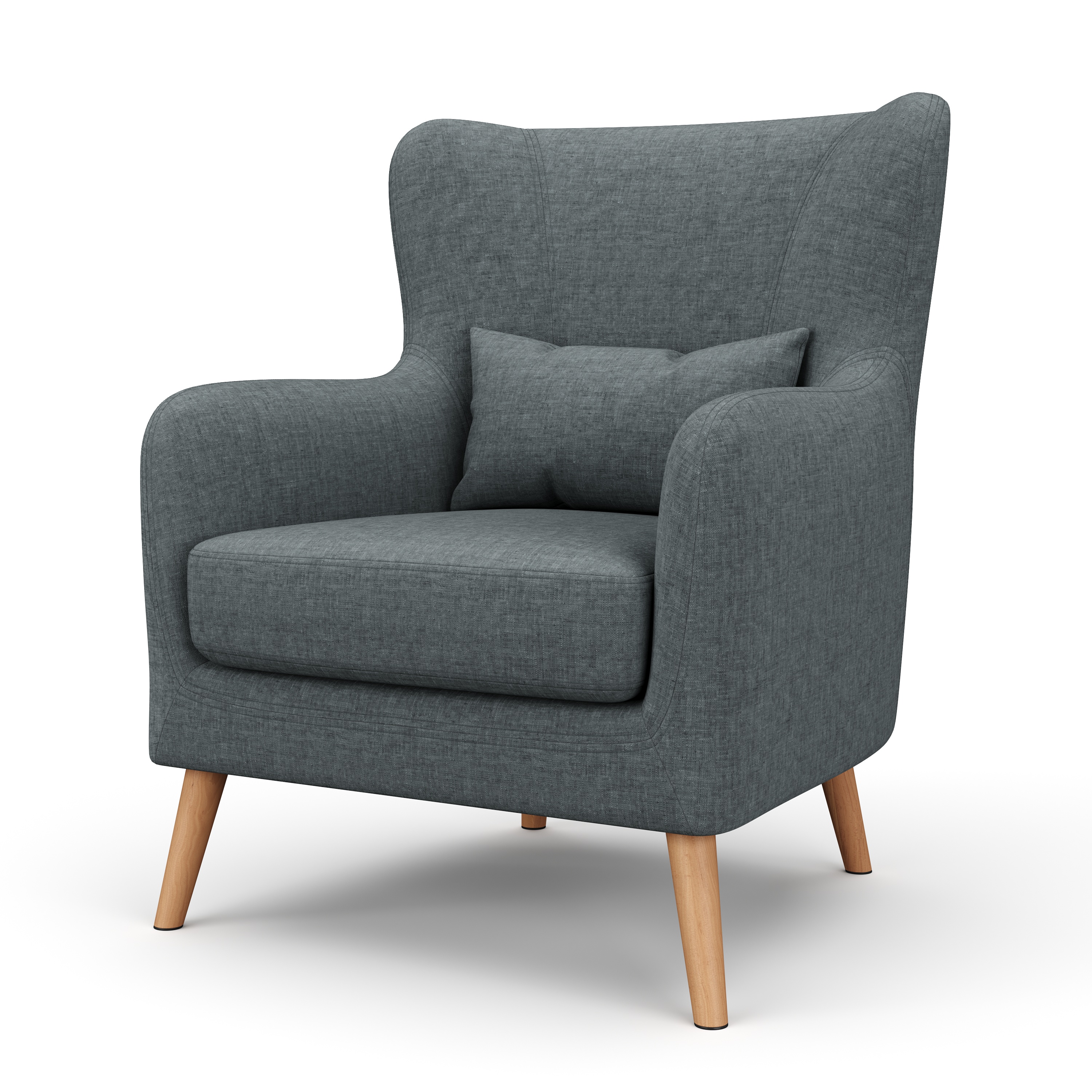 Sessel mit Hocker JARIS anthrazit
