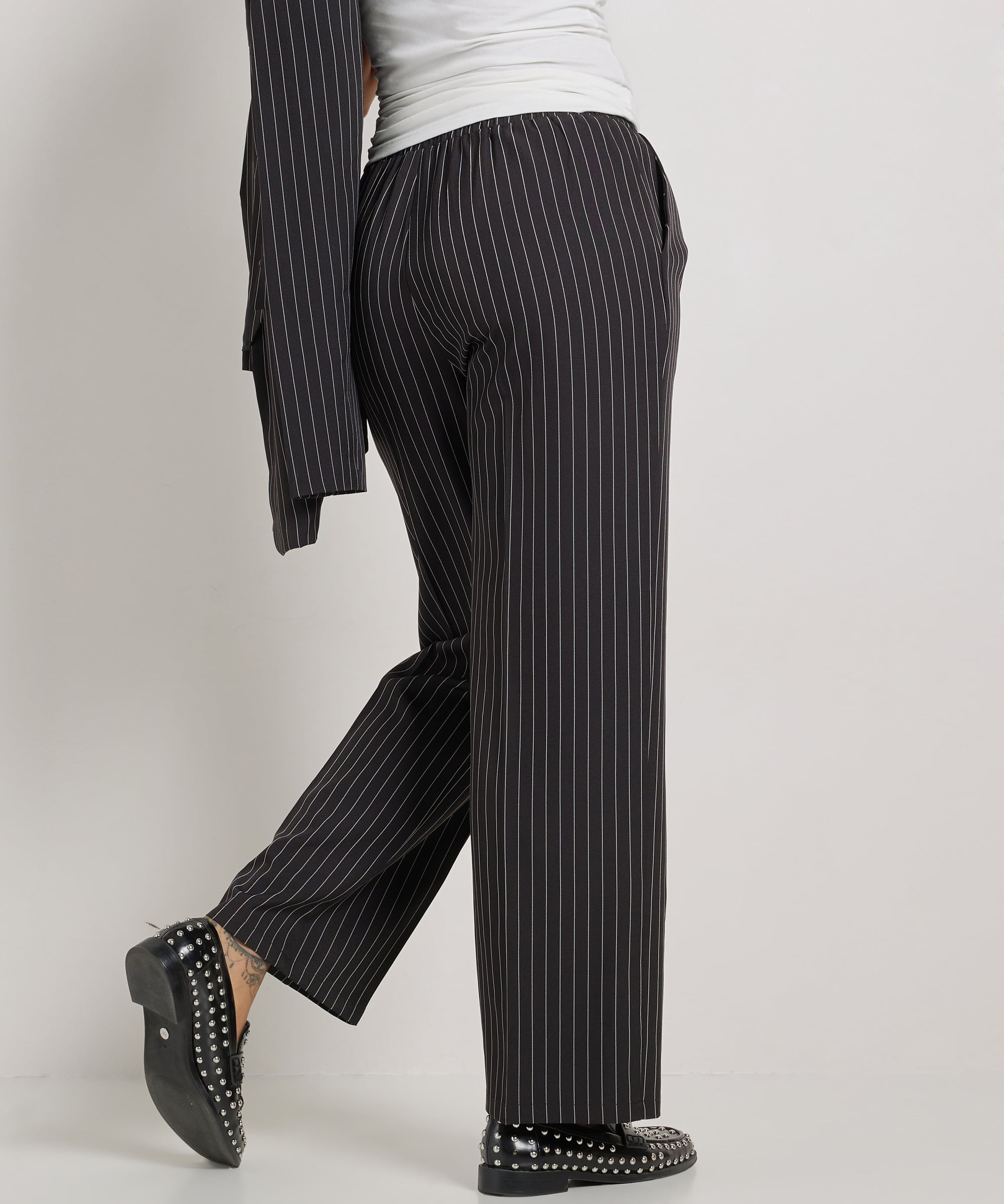 wide fit broek gestreept